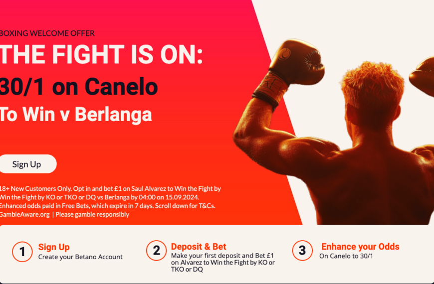 Betano Sign-Up offer: Get 30/1 On Canelo To Win vs Berlanga